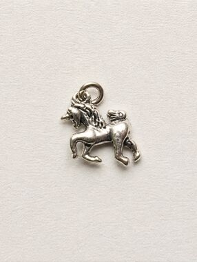 Silver Unicorn Pendant Charm